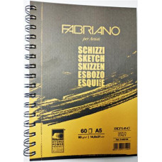 Fabriano Schizzi spirala levi A5 90g 60l